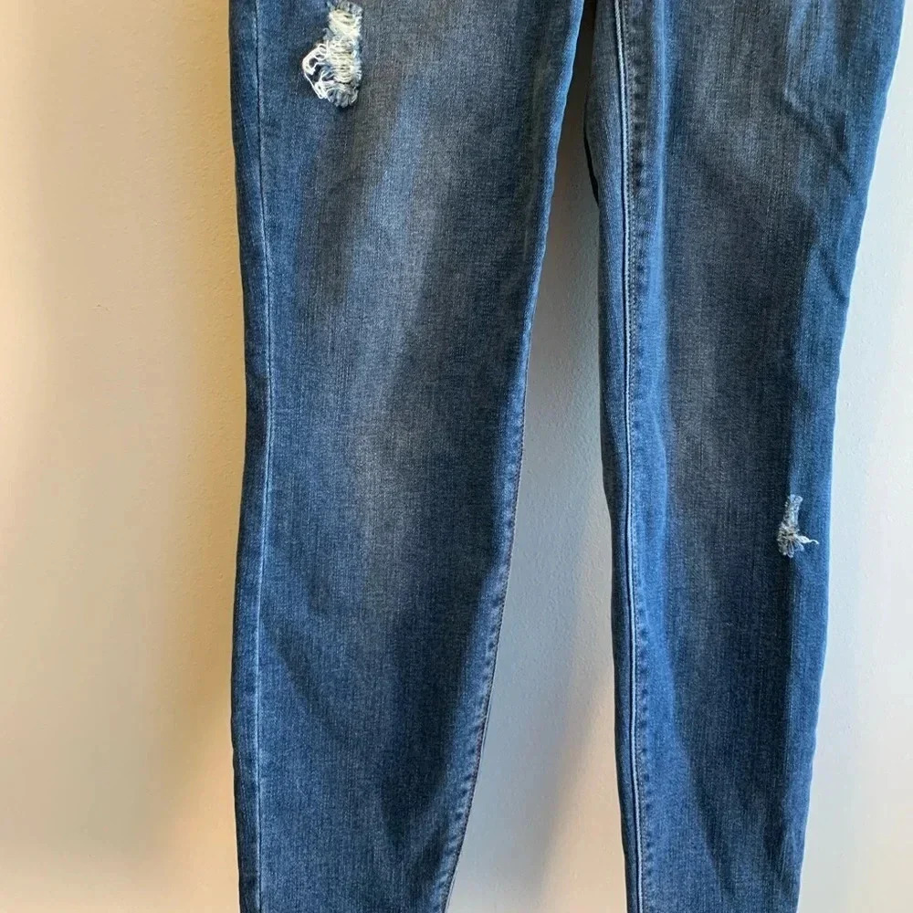Spanx Distressed Ankle Skinny Jean Medium Wash - Picture 3 of 7